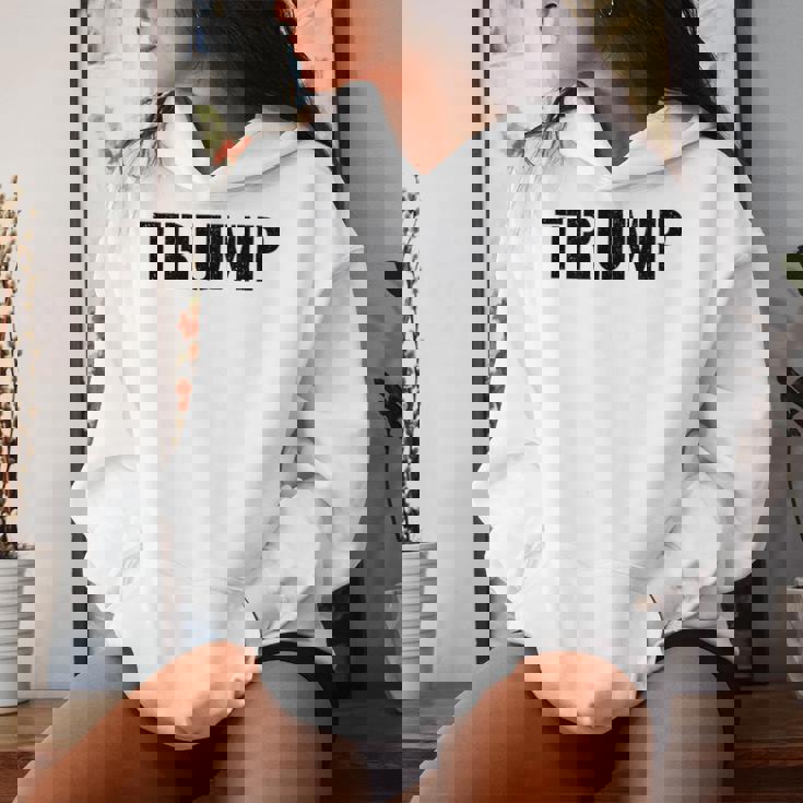 Estilo Militar De Plantilla Donald Trump 2024 Sudadera con capucha para mujer Regalos para ella