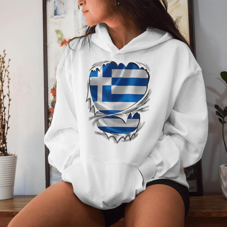 Greece Flag Greek Greece Flag For Women Kapuzenpullover für Damen Geschenke für Sie