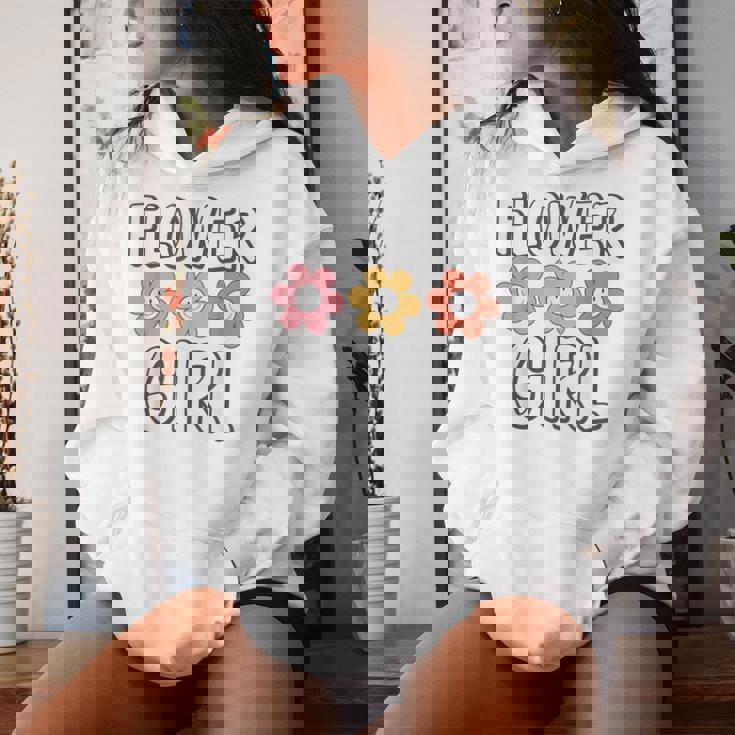 Groovy Flower Girl Proposal Wedding Bridesmaid Bridal Shower Women Hoodie Gifts for Her