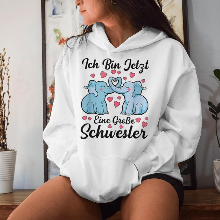 Ich Bin Jetzt Eine Große Schwestern Kapuzenpullover für Damen Geschenke für Sie