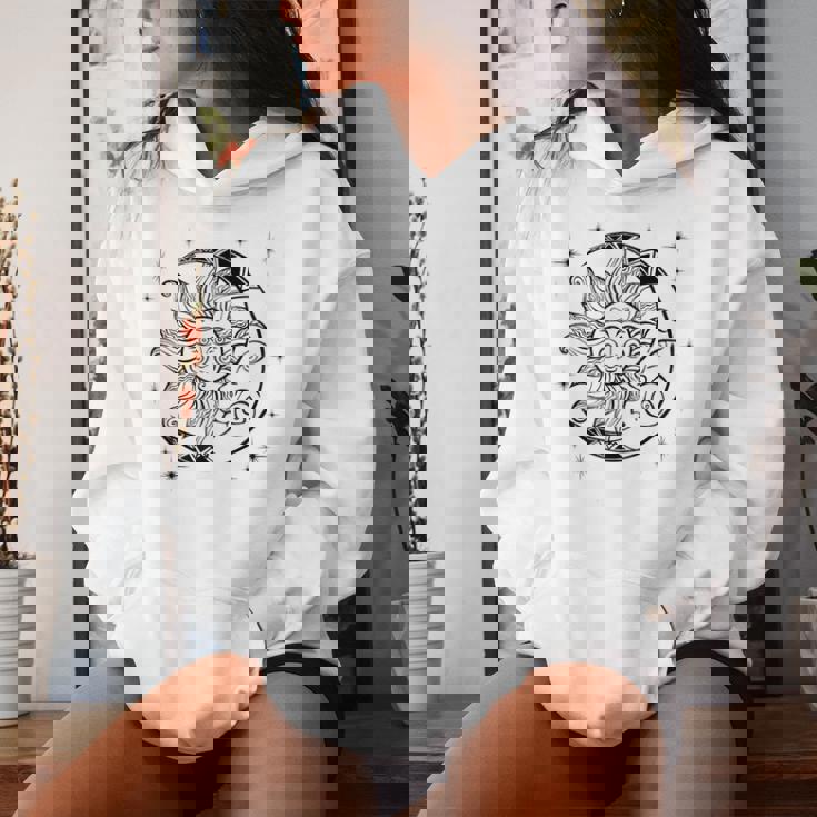 La Luna E Il Sole Mystical Boho Style Felpa con cappuccio da donna Regalos para ella