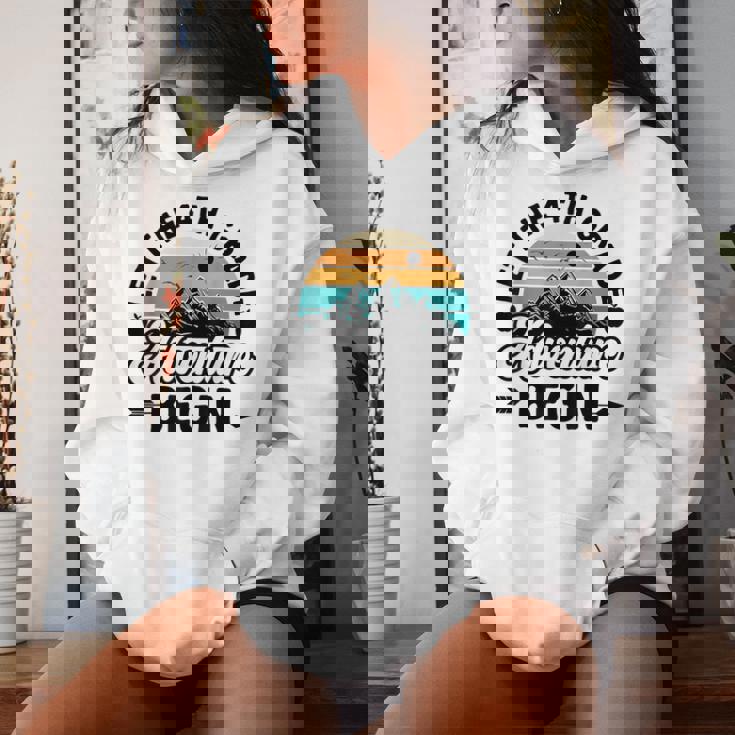 Let The 4Th Grade Adventure Begin Fourth Grade Teacher Women Hoodie Gifts for Her