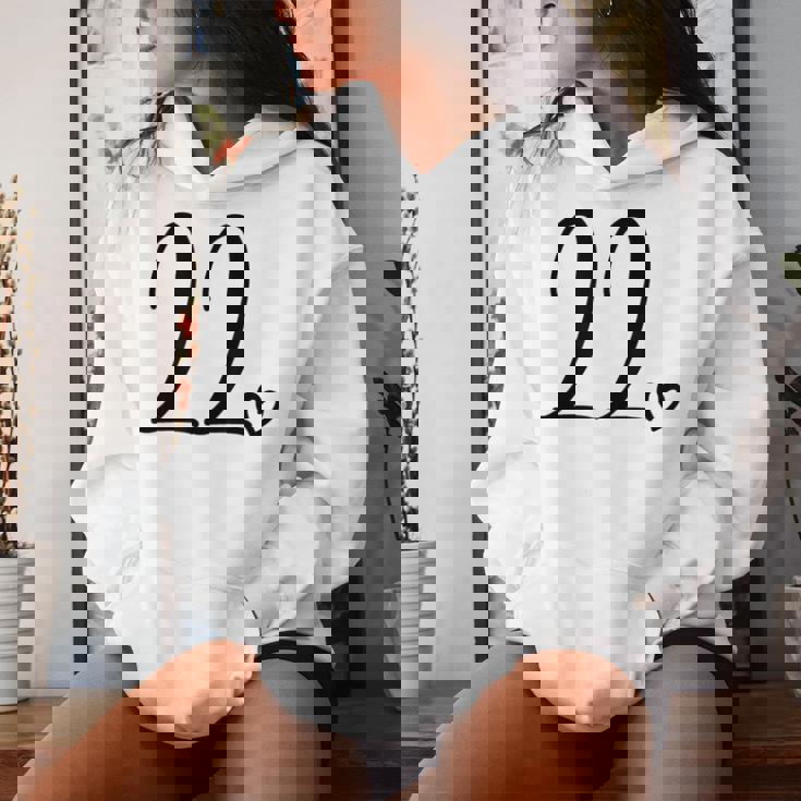Numero 22Entidue Per Donne 22 Anni 22° Compleanno Felpa con cappuccio da donna Regalos para ella