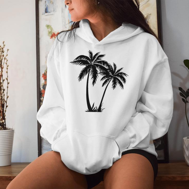 Palm Trees Summer Sun Beach Women's Kapuzenpullover für Damen Geschenke für Sie