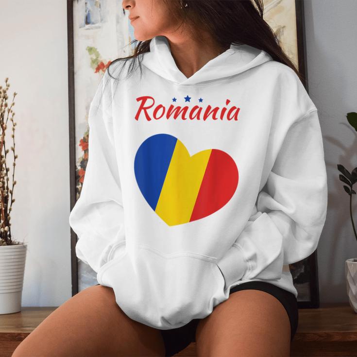 Romania Flag Women's Romania Kapuzenpullover für Damen Geschenke für Sie