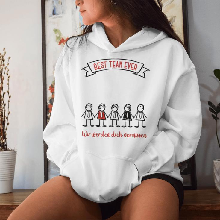 Women's Best Team Ever Kollegen Guestbook Wir Werden Dichermissen S Kapuzenpullover für Damen Geschenke für Sie