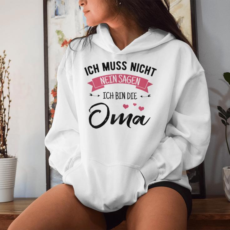 Women's Ich Muss Nicht Nein Sagen Ich Bin Die Oma Ich M S Kapuzenpullover für Damen Geschenke für Sie