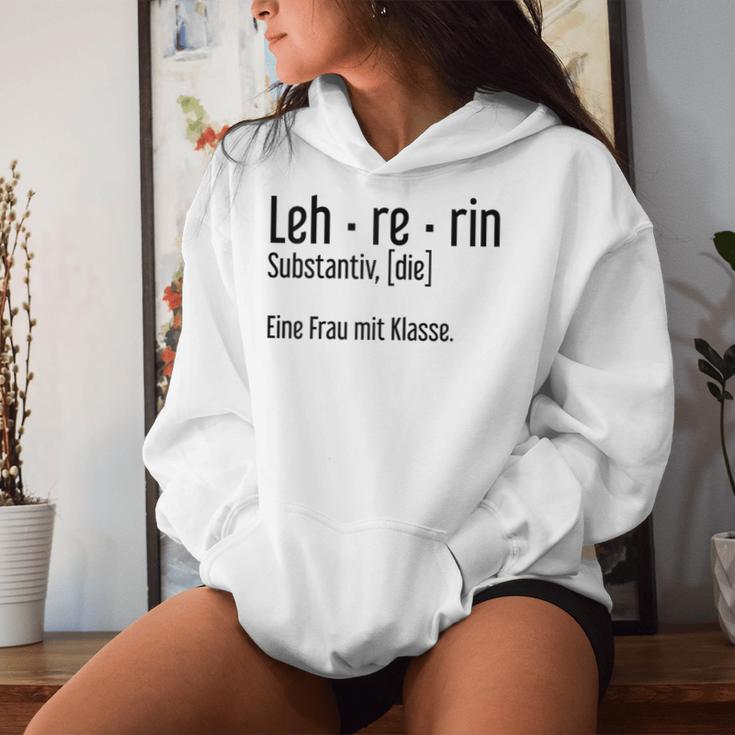 Women's Teacher Leh-Re-Rin Ein Frau Mit Klasse Kapuzenpullover für Damen Geschenke für Sie