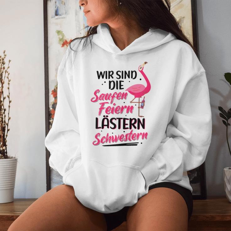 Women's Wir Sind Die Saufen Feiern Lästern Schwestern Party Saufen Kapuzenpullover für Damen Geschenke für Sie