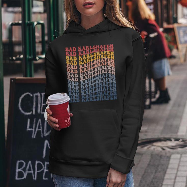 Bad Karlshafen City Groovy Retro Kapuzenpullover für Damen Lustige Geschenke