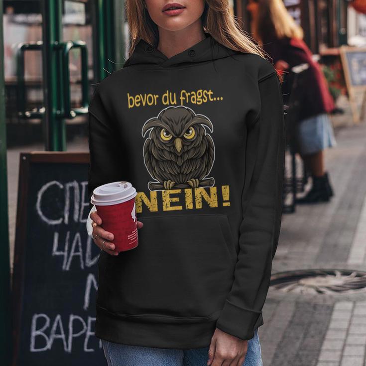 Bevor Du Fragst Nein Women's Children's Owl Kapuzenpullover für Damen Lustige Geschenke