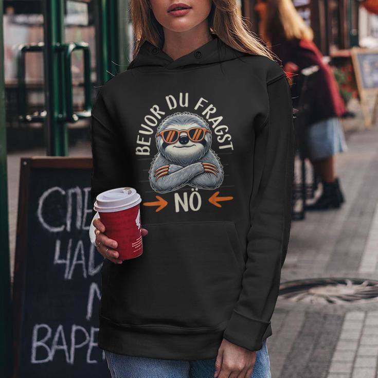 Bevor Du Fragst Nö Women's Children's Sloth Kapuzenpullover für Damen Lustige Geschenke