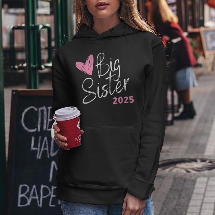 Big Sister Ich Werde Große Schwester 2025 Lettering Girl's Kapuzenpullover für Damen Lustige Geschenke