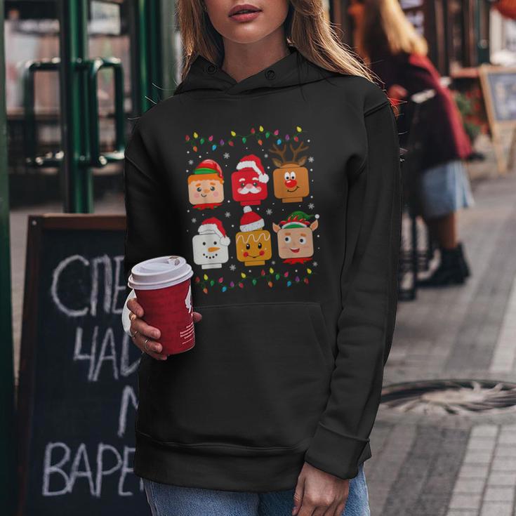 Building Brick Santa Elf Friends Christmas Boys Girls Men Women Hoodie Funny Gifts