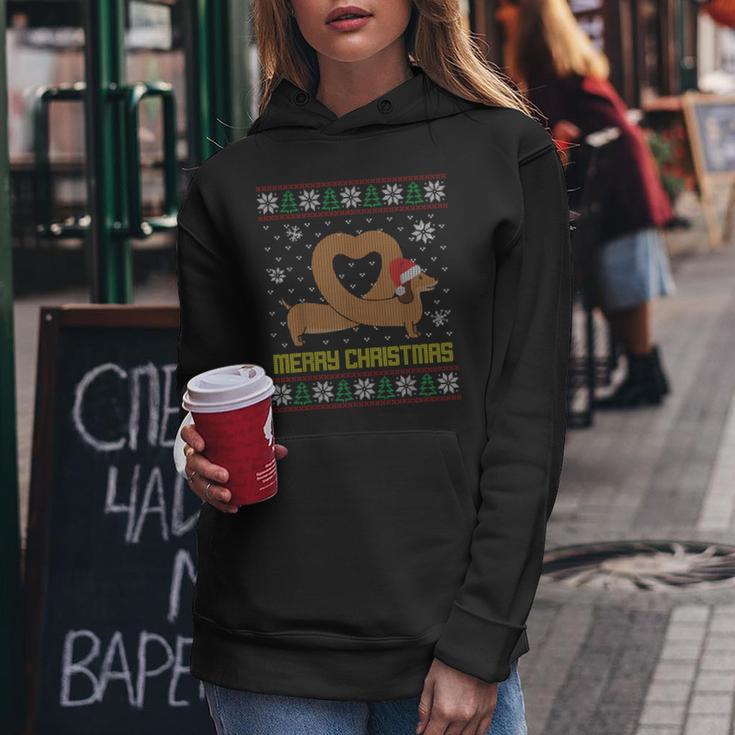 Christmas Dachshund Christmas Women's Children's Kapuzenpullover für Damen Lustige Geschenke