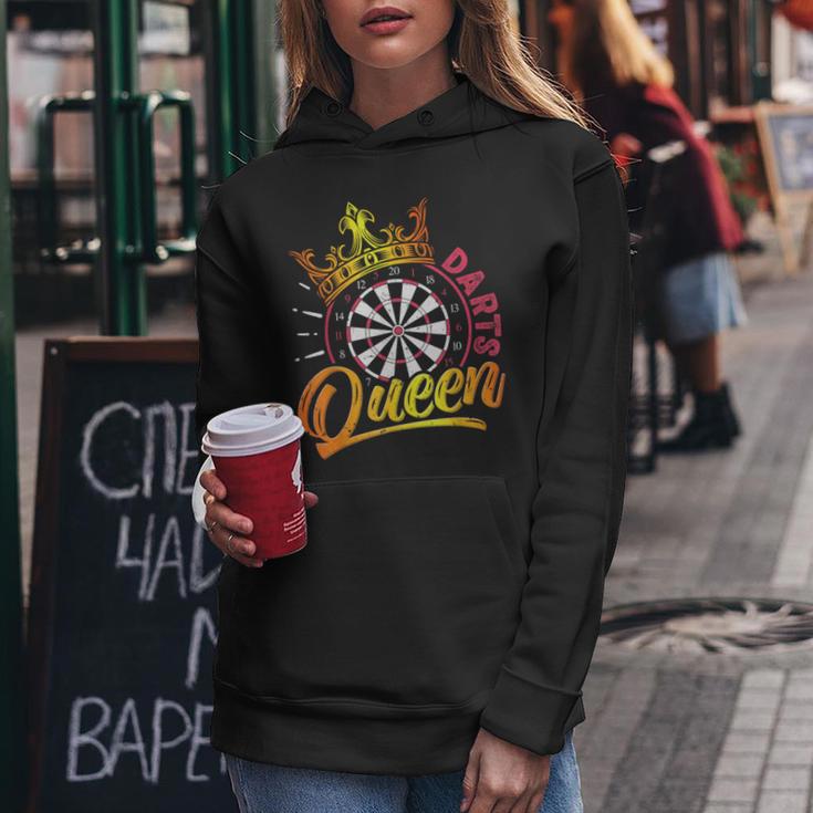 Dart Spielerin Dart Queen Lustiges Dart Spielen Frauen Kapuzenpullover für Damen Lustige Geschenke