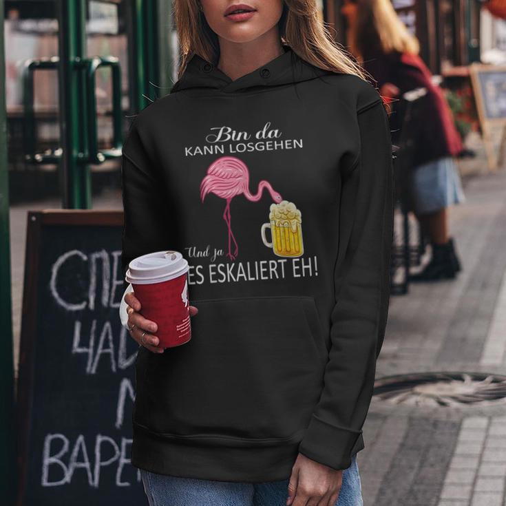 Flamingo Bin Da Kann Losgehen Und Ja Es Escaliert Carnival Kapuzenpullover für Damen Lustige Geschenke