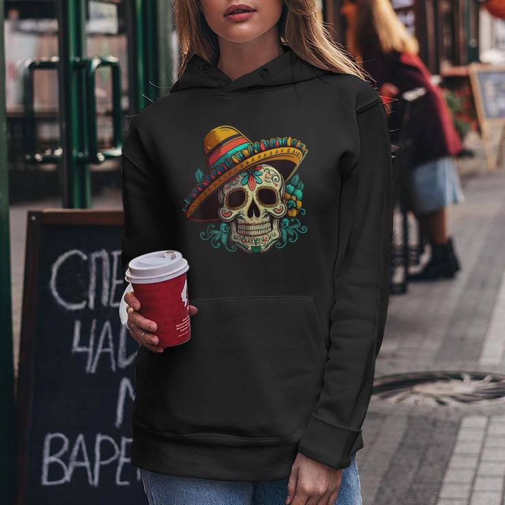 Flower Sugar Skull Cinco De Mayo Mexican Dia De Los Muertos Kapuzenpullover für Damen Lustige Geschenke