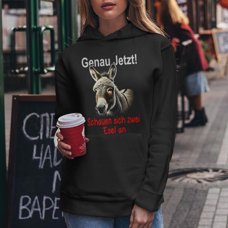 Saying Genau Jetzt Schauen Sich 2 Donkey An Kapuzenpullover für Damen Lustige Geschenke