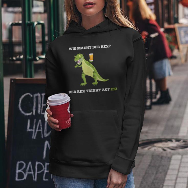 Wie Macht Der Rex Beer Party Alcohol Malle Slogan Kapuzenpullover für Damen Lustige Geschenke