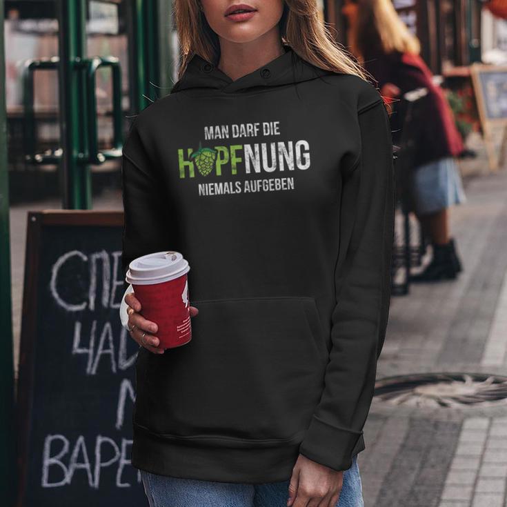 Hopfung Nie Abgeben Hoptimist Beer Saying Kapuzenpullover für Damen Lustige Geschenke