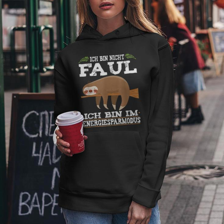 Ich Bin Nicht Faul Energy-Saving Mode Sloth Slogan Kapuzenpullover für Damen Lustige Geschenke