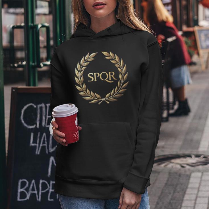 Imperio Romano Spqr Sudadera con capucha para mujer Regalos divertidos