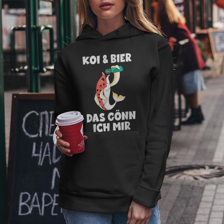 With Koi Carp Garden Pond Koi & Beer Das Gönn Ich Mir Kapuzenpullover für Damen Lustige Geschenke