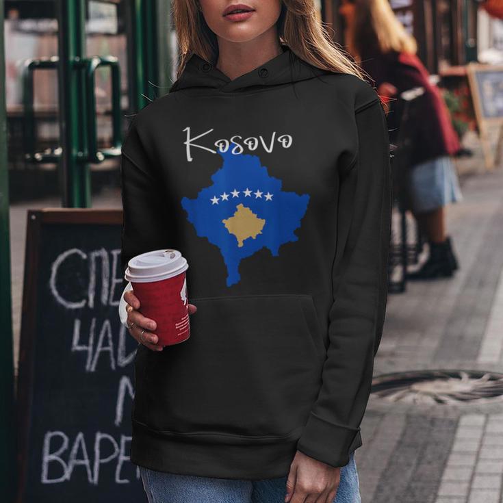 Kosovo Flag Kosovo Map For And Women Kapuzenpullover für Damen Lustige Geschenke