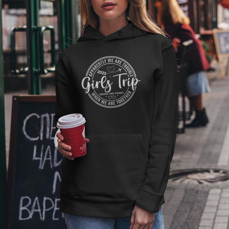 Mädchenwochenende Frauen We Are Trouble Girls Trip 2025 Kapuzenpullover für Damen Lustige Geschenke