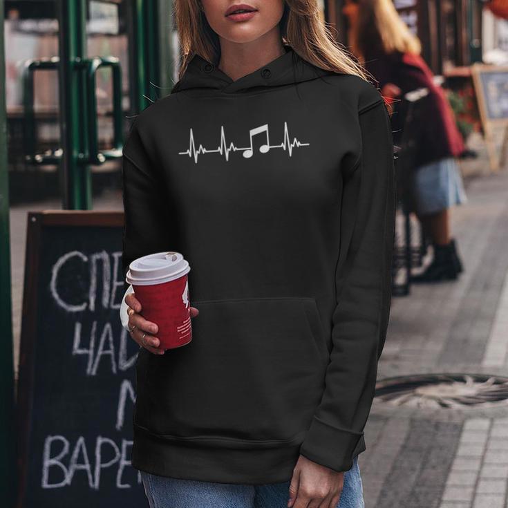 Musician Mein Herz Schlägt Für Musik Women's Kapuzenpullover für Damen Lustige Geschenke