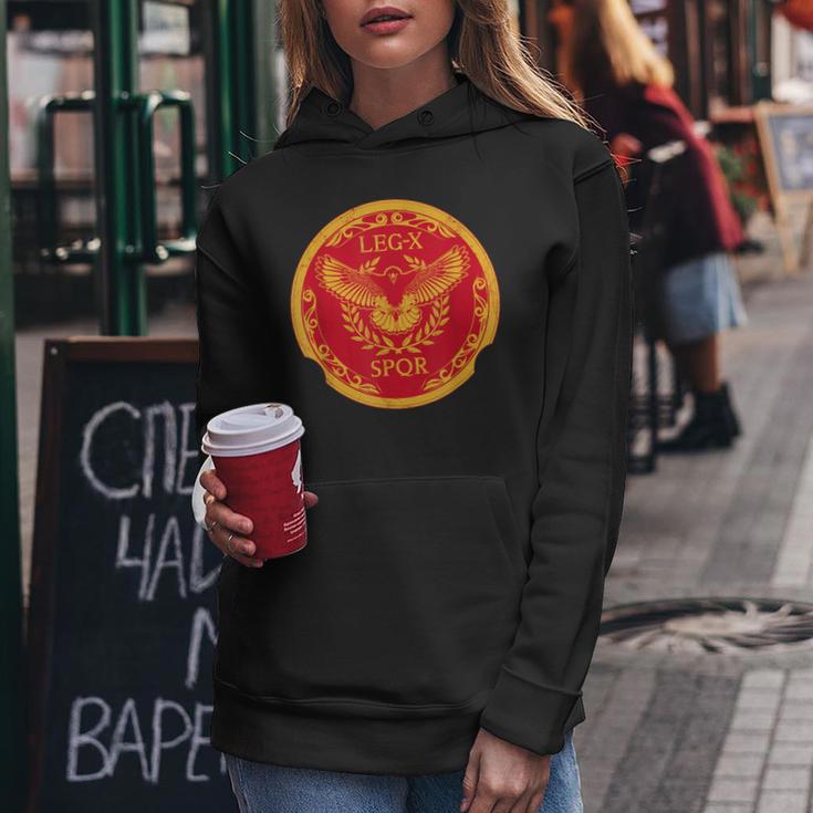 Roman Eagle Legio X Equestris Spqr Kapuzenpullover für Damen Lustige Geschenke