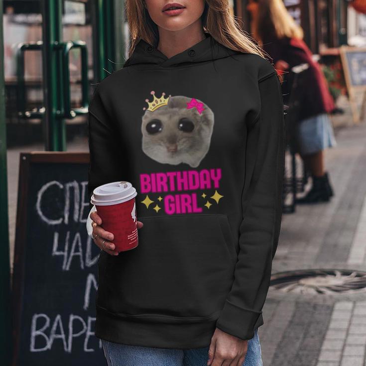 Schlafi Schlafi Sad Hamster Meme Birthday Girl Kapuzenpullover für Damen Lustige Geschenke