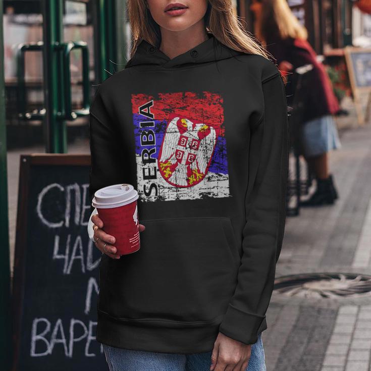 Serbia Serbia Coat Of Arms Flag & Women's Serbia Kapuzenpullover für Damen Lustige Geschenke