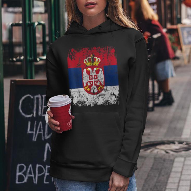 Serbia Flag For And Serbia Kapuzenpullover für Damen Lustige Geschenke