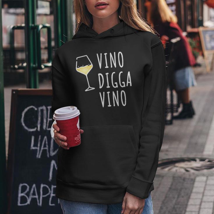 Vino Diggaino Wine Drinker Wine Alcohol Party Kapuzenpullover für Damen Lustige Geschenke