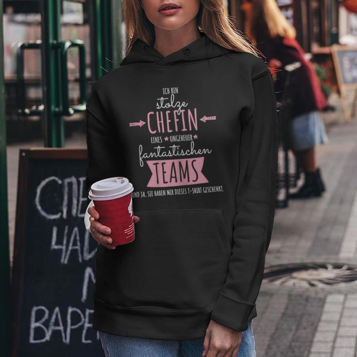 Women's Ich Bin Stolze Chefin Einer Unheuer Fantastischen Team Kapuzenpullover für Damen Lustige Geschenke