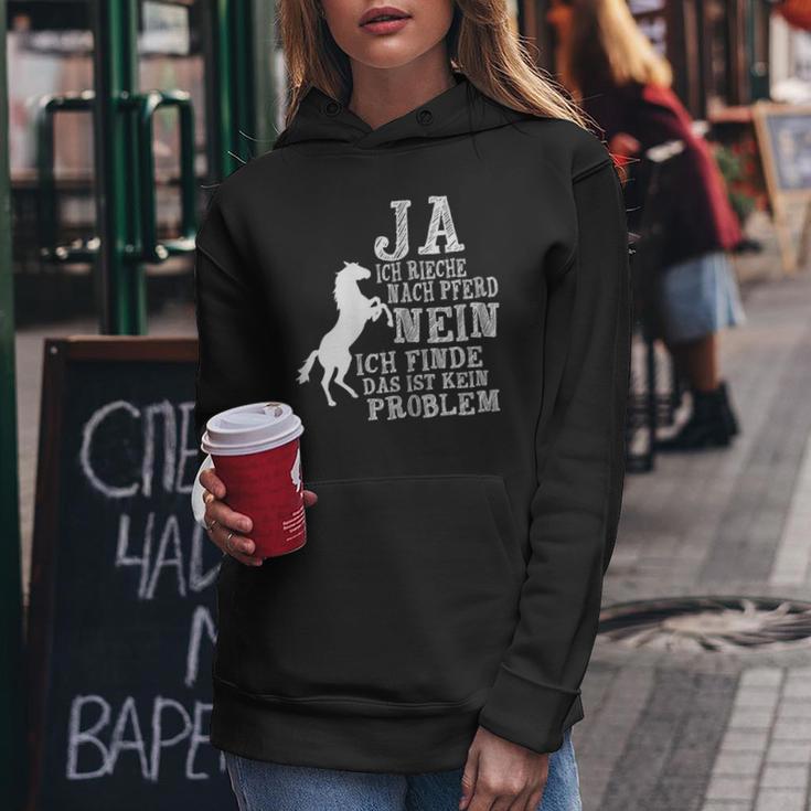 Women's Ja Ich Rieche Nach Pferde Horse Sayings Horse Girl Kapuzenpullover für Damen Lustige Geschenke