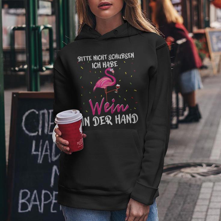 Women's Weinkönigin Bitte Nicht Schubsen Ich Habe Wein In Der Hand Kapuzenpullover für Damen Lustige Geschenke