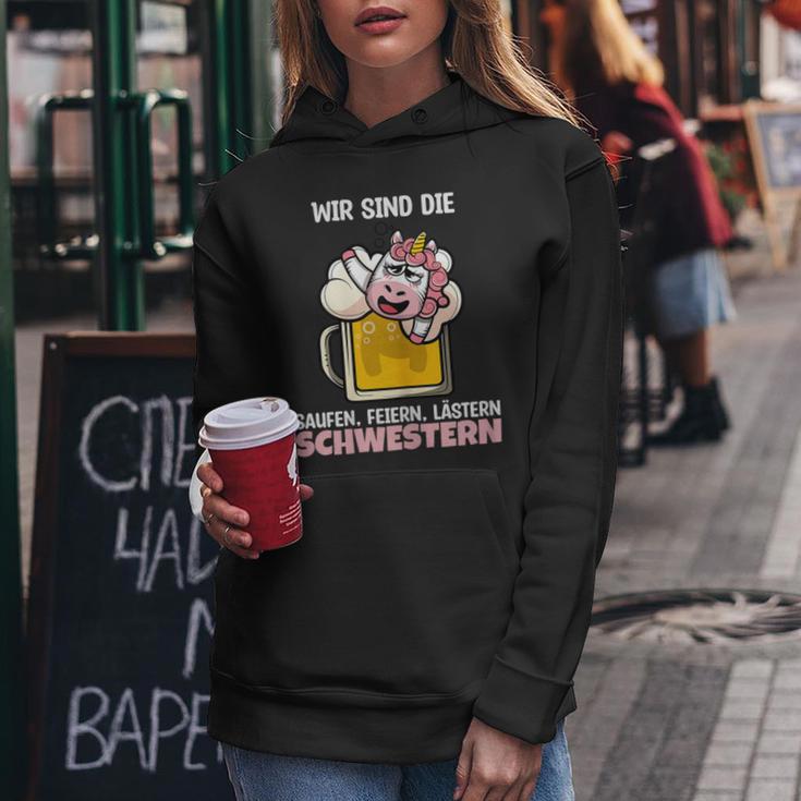 Women's Wir Sind Die Saufen Feistern W Kapuzenpullover für Damen Lustige Geschenke