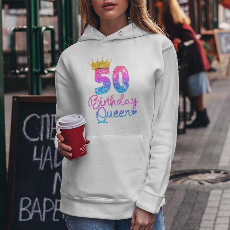50 Cumpleaños Es – Birthday Queen 50 Sudadera con capucha para mujer Regalos divertidos