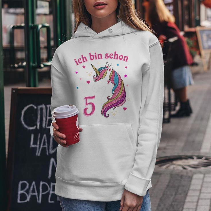 Children's 5Th Birthday Girls' Ich Bin Schon 5 Jahre Alt Einhorn Kapuzenpullover für Damen Lustige Geschenke