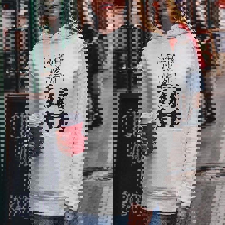 Con Texto En Inglés Im Not Fat Im Just Fluffy Panda Hombre Sudadera con capucha para mujer Regalos divertidos