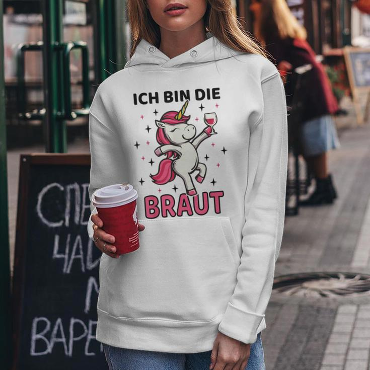 Ich Bin Die Braut Einhorn Jga Women's Wedding Kapuzenpullover für Damen Lustige Geschenke