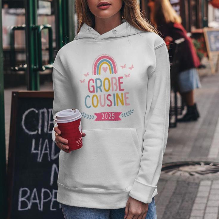 Ich Werde Große Cousin 2025 Rainbow Girls Cousin Kapuzenpullover für Damen Lustige Geschenke