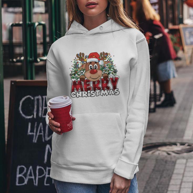 Lustiges Rentier Xmas Männer Frauen Familie Merry Christmas Kapuzenpullover für Damen Lustige Geschenke