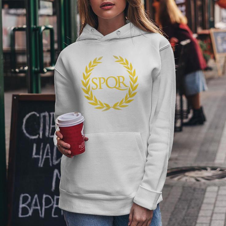 Spqr Lila I Senatus Populus Que Romanus Kapuzenpullover für Damen Lustige Geschenke