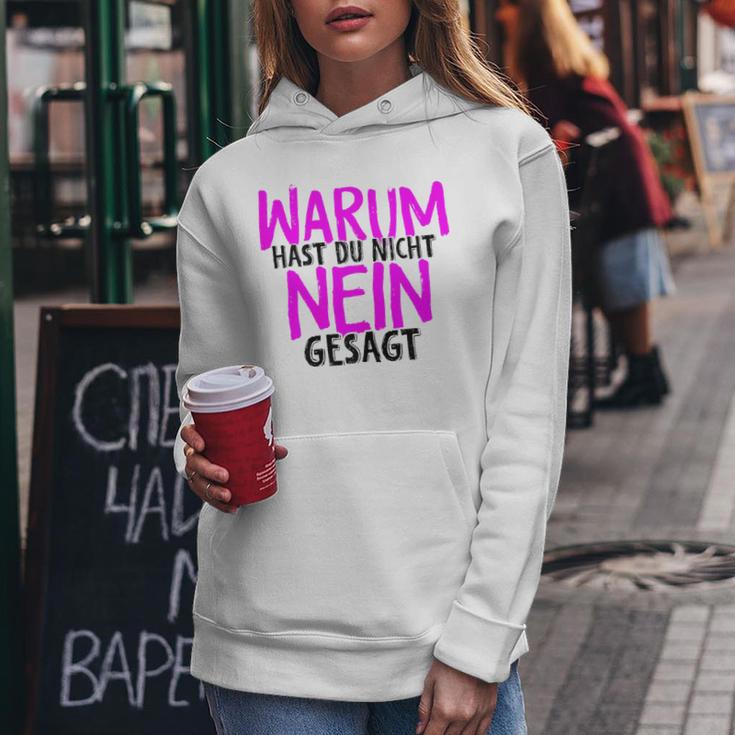 Women's Warum Hast Du Nicht Nein Gesagt Schlager Fans Proposal Jga S Kapuzenpullover für Damen Lustige Geschenke