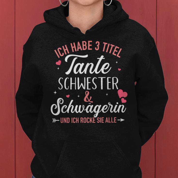 3 Title Aunt Sister And Sister Law And Rock All Kapuzenpullover für Damen