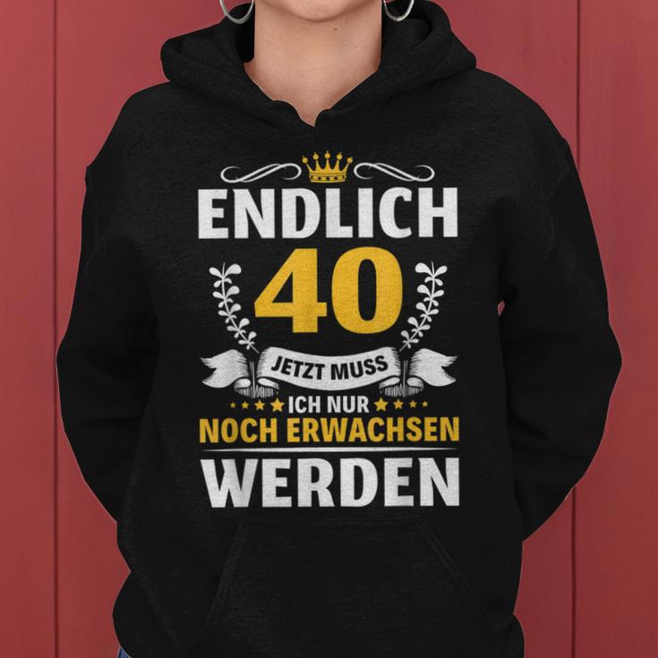 40 Jahre Mann Woman 40Th Birthday Finally 40 S Kapuzenpullover für Damen